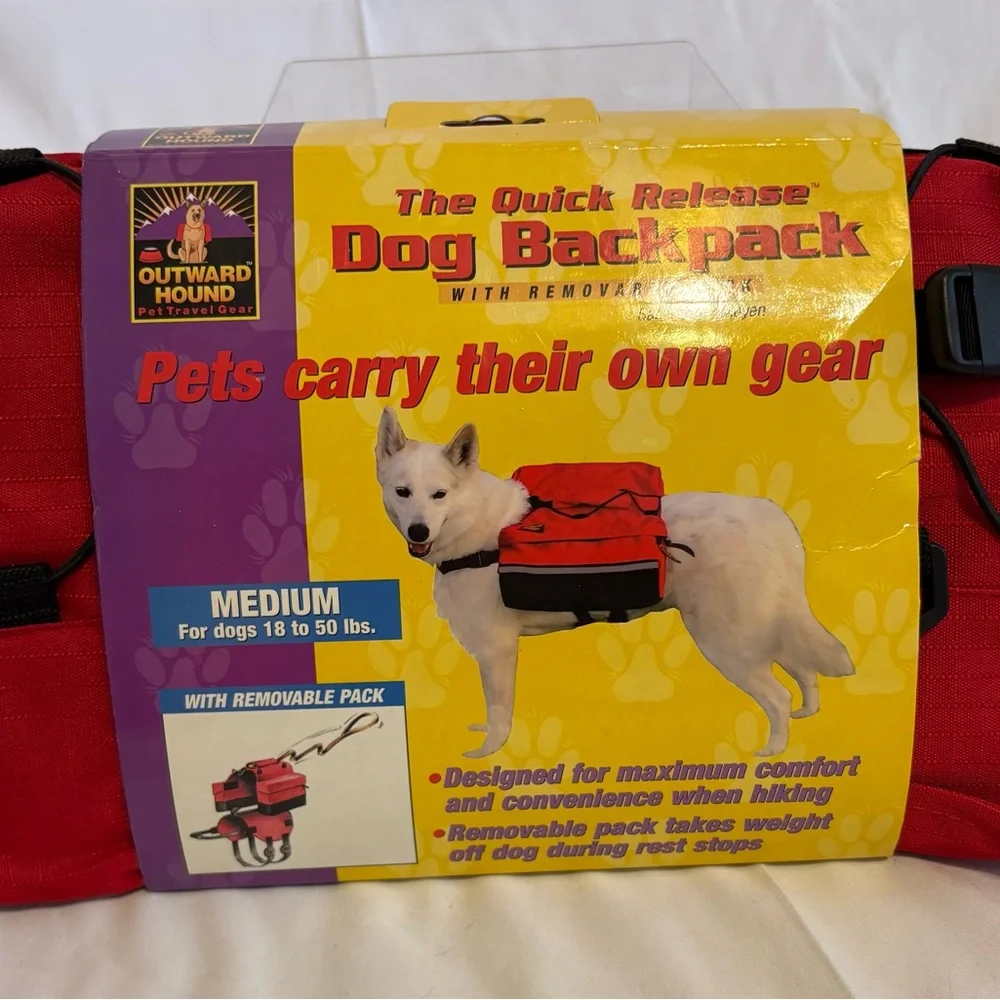 Outward Hound Quick Release Red Dog Backpack